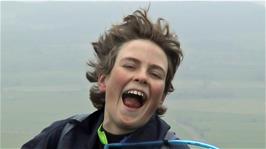 James enjoying Glastonbury Tor